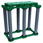 The RootBox system is a connected matrix of multiple RootBox units. Image is showing 1 RootBox unit. Consisting of bottom frame, 6 uprights, top frame and 2 lids.